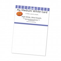 A4 Medium White Card 250gsm 22 Sht